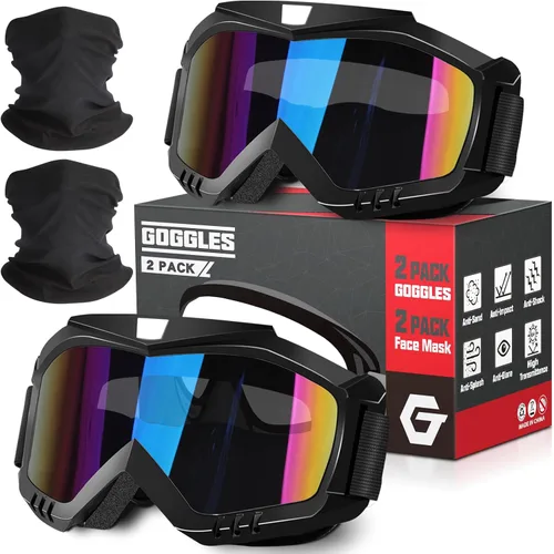 Miniatura 9 de OXG - Gafas de motocicleta - Gafas ATV y de moto de cross con lente UV400 a prueba de polvo para adultos y jóvenes