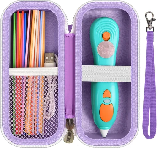 Miniatura 15 de GWCASE Funda compatible con 3Doodler Start+ Essentials Juego de bolígrafos 3D para niños, organizador de almacenamiento de bolígrafos 3D, soporte