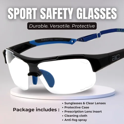 Miniatura 3 de BLUE CUT Sports Safety Goggles Interchangeable Sun Lens Anti Fog UV Protection Indoor Outdoor Pickleball Cycling Basketball