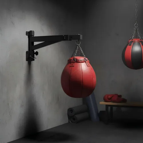 Miniatura 8 de Kipika Soporte de pared para bolsa pesada, soporte de bolsa de boxeo resistente para entrenamiento en interiores, gimnasio en casa, soporte