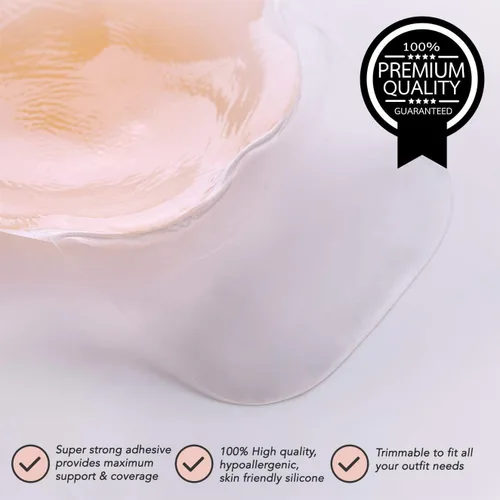 Miniatura 6 de Noémie - Sujetador invisible adhesivo adhesivo grande Pasties pezones Cubre la cinta de tetas Cinta de elevación de pecho de silicona Stick