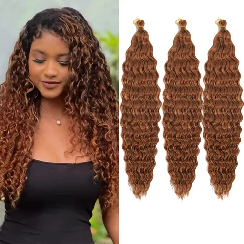 Miniatura 32 de 3 trenzas de ganchillo Passion Twist, cabello sintético preseparado para trenzar de 14 pulgadas, 3 paquetes de cabello trenzado pretrenzado