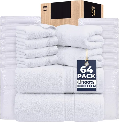 Miniatura 21 de Utopia Towels - Juego de toallas de 8 piezas, 2 toallas de baño, 2 toallas de mano y 4 para la cara, 100% algodón hilado en anillo, 600 GSM, Beige