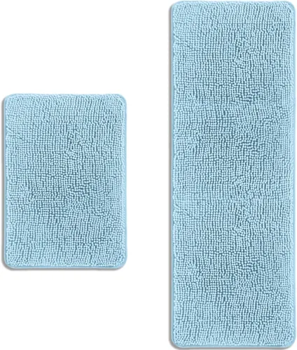 Miniatura 151 de Alfombra de baño pequeña de 12 x 18 pulgadas, lavable y absorbente, antideslizante, alfombra de baño de felpilla gruesa y suave para baño, ducha