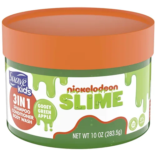 Miniatura 11 de Suave Champú para niños, acondicionador, gel de baño 3 en 1 para facilitar la limpieza de manzana verde pegajosa, sin desgarros, 10 onzas