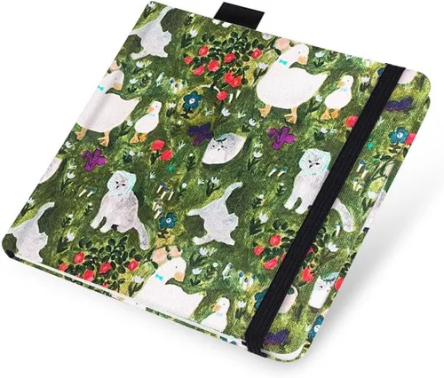Miniatura 2 de Cuaderno de bocetos de acuarela, cuaderno portátil de 5x5 pulgadas con cubierta de tela cuadrada, 20 hojas de papel de dibujo texturizado