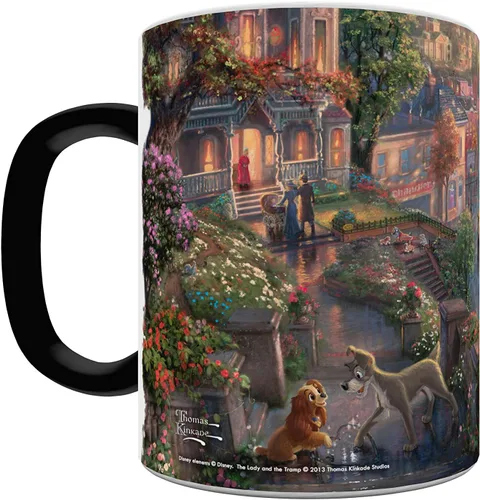 Miniatura 4 de Morphing Mugs Disney – Lady and the Tramp – Sunset – Thomas Kinkade – Una taza de cerámica sensible al calor que cambia de color – Imagen revelada