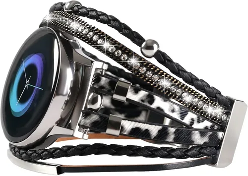 Miniatura 2 de Correas de cuero elegantes compatibles con Samsung Galaxy Watch 7 6 5 4 1.575 in 1.732 in/Watch 6 4 Classic Band 1.654 in 1.811 in 1.693 in 1.850