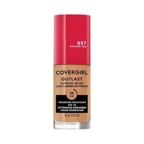 Miniatura 25 de Covergirl Outlast Extreme Wear Base líquida 3 en 1 de cobertura completa, protector solar SPF 18, beige pulido, 1 onza líquida