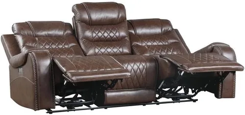 Miniatura 5 de Lexicon Derringer Wall Hugger Power - Sofá reclinable doble, color marrón