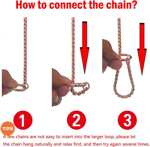 Miniatura 4 de Collar de estrangulador para perro resistente con cadena en P, collar de serpiente, antioxidante, collares de entrenamiento para perros pequeños