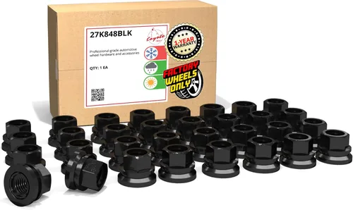 Miniatura 9 de Wheel Accessories Parts 24 tuercas de llanta estilo OEM M14x1.5 14x1.5 rosca OEM de 1.77 pulgadas de largo cromadas 7/8 pulgadas 0.866 in Cromo