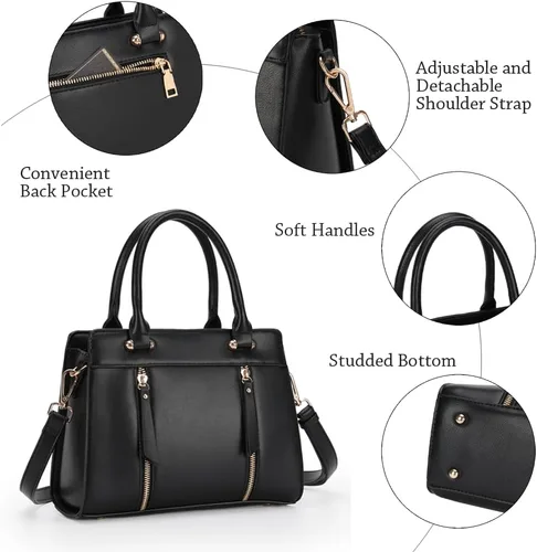 Miniatura 6 de Purses and Handbags for Women Trendy Satchel Tote Shoulder Bags with Top Handle