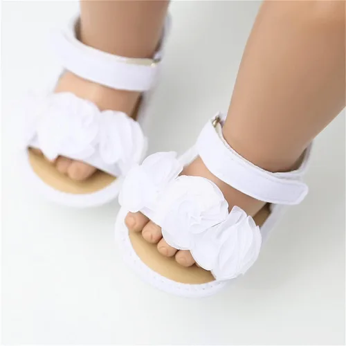 Miniatura 3 de COSANKIM Sandalias de verano para bebés y niñas con suela suave de flores, zapatos de vestir para cuna, recién nacidos, para recién nacidos