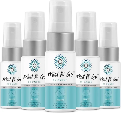 Miniatura 42 de Mist N' Go by Omaze - Aerosol de Baño de Viaje para Inodoro Eliminador de Olores - Aerosol de Inodoro de Viaje para Ambientador de Aire de Baño