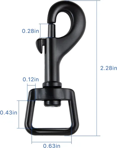 Miniatura 4 de 20 ganchos a presión para pernos para clips de correa de perro, gancho giratorio de metal resistente para correa de perro, dureza de mascotas