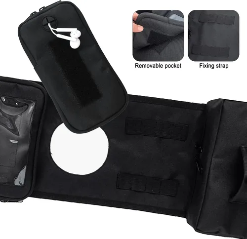 Miniatura 7 de MYDAYS Bolsa de sillín para ATV, tanque de carga, bolsa de teléfono, equipaje de almacenamiento para ATV, UTV, motos de nieve y motocicleta (negro 1)