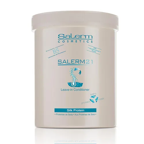 Acondicionador sin aclarado con proteínas de seda de Salerm 34.5 onzas