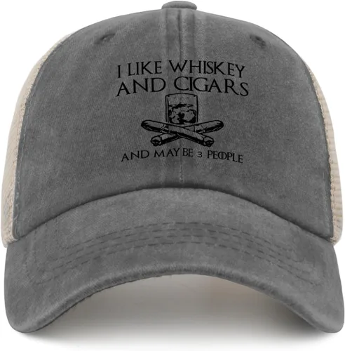 Miniatura 137 de Philysonic Funny Hat I Like Whisky and Cigars and Maybe 3 People Sombreros para Hombres Gorras de Béisbol Gorras Ajustables