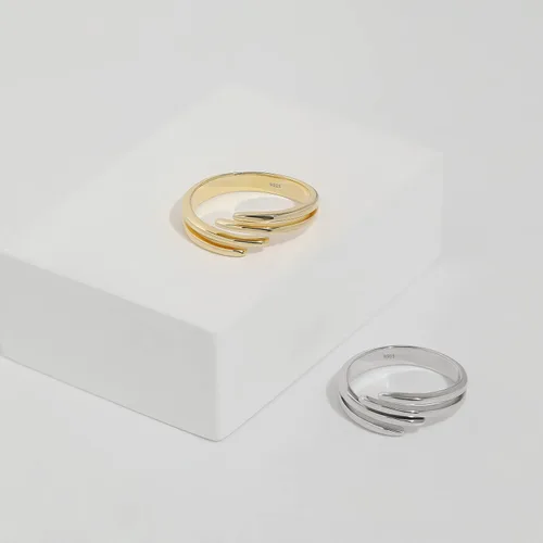 Miniatura 5 de Meissa Anillo de plata de ley para el pulgar para mujer, anillos de abrazo hechos a mano, apilable, tamaño ajustable