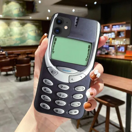 Miniatura 6 de Compatible con funda para iPhone 13 Pro Max, fundas con diseño de piel elegante y retro de silicona suave divertida en 3D. Compatible con Nokia. Una