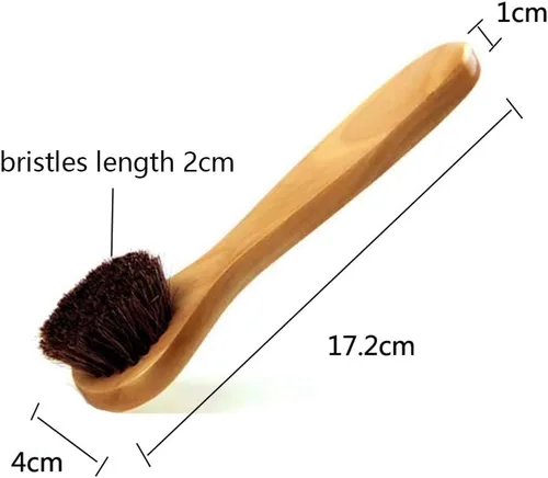 Miniatura 5 de Cepillo de limpieza facial, mango de madera, cerdas naturales suaves de crin de caballo, cepillo limpiador facial, paquete de 2 cepillos exfoliantes