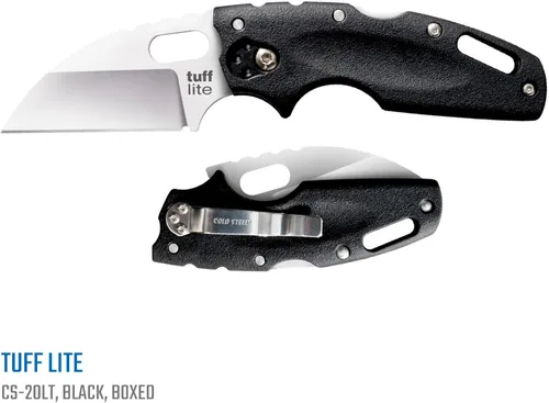 Miniatura 2 de Cold Steel Tuff Lite 2.5" Cuchillo de bolsillo plegable con hoja de 3.5" de AUS8A de pata de cabra ultra afilada y asa Griv-Ex