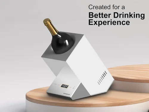 Miniatura 6 de Cobalance Refrigerador de vino y bebidas de doble zona de 24 pulgadas, enfriador de 72 latas y 20 botellas y enfriador de vino de una sola botella