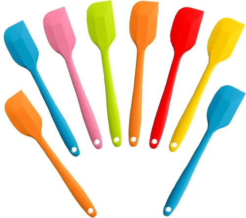 8 espátulas de silicona, espátulas antiadherentes de 8.5 pulgadas con núcleo de acero inoxidable, resistentes al calor, 500 ℉, diseño de una pieza,