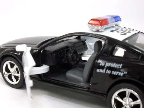 Miniatura 2 de Ford Mustang GT policía 2006 negro y blanco 1 38 Toywonder