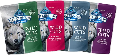 Miniatura 15 de Blue Buffalo Wilderness Trail Toppers Wild Cuts - Alimento húmedo natural para perros con alto contenido de proteínas, bocados de pollo en salsa