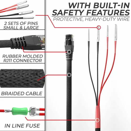Miniatura 5 de Kit de cable de detección de radar para Escort, Uniden R1 R3 R7, Beltronics Valentine One Cable de alimentación para detector de radar Cable