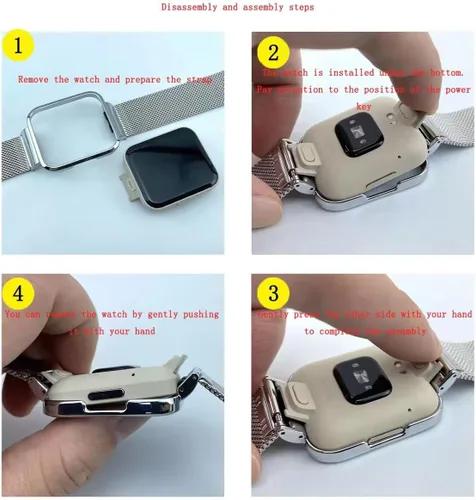 Miniatura 7 de Compatible con Xiaomi Redmi Watch 3 Active Bands, correa de repuesto de metal de acero inoxidable para reloj inteligente Redmi Watch 3 Active