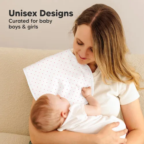 Miniatura 8 de KeaBabies Paquete de 4 paños para eructos para bebé, niña, niño, paño para eructos de algodón orgánico, extra grande, absorbente, suave, juego