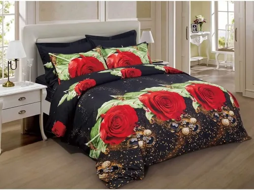 Miniatura 3 de Dolce Mela DM707Q - Juego de funda de edredón, color marrón y rojo