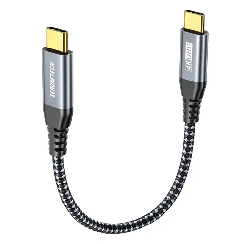 Miniatura 25 de Cable para Monitor USB C ZeroneTeck [0.91 m, Rosa], Transferencia de Datos de Alta Velocidad de 20 Gbps, Salida de Video de Pantalla 4K@60Hz, Carga