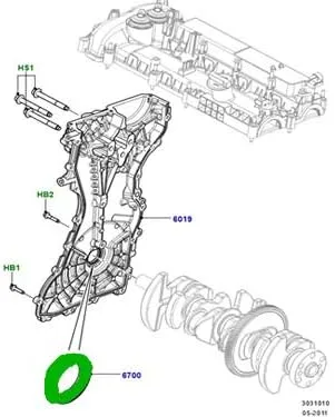 Miniatura 2 de JUNTA CIGÜEÑAL DELANTERA LR2 RANGE ROVER EVOQUE DISCOVERY SPORT LR083938