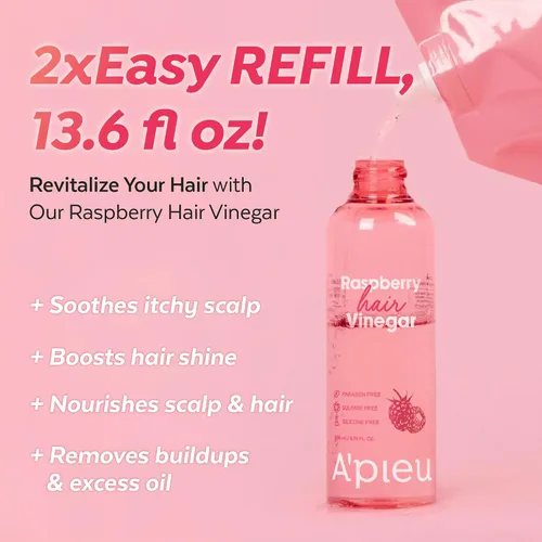 Miniatura 5 de A’PIEU Vinagre de Frambuesa para el Cabello [Recarga] - Limpieza Profunda del Cuero Cabelludo y Desintoxicación para Cuero Cabelludo Graso