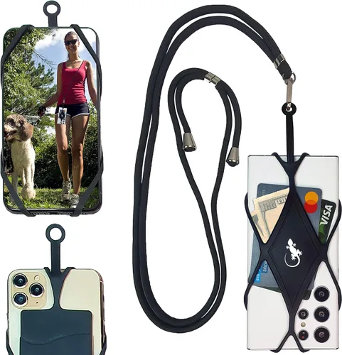 Miniatura 25 de Gecko Travel Tech Cordones de teléfono con cordón para teléfono celular para alrededor del cuello del cuello Lanyard Phone Crossbody Cuello Flame Xl