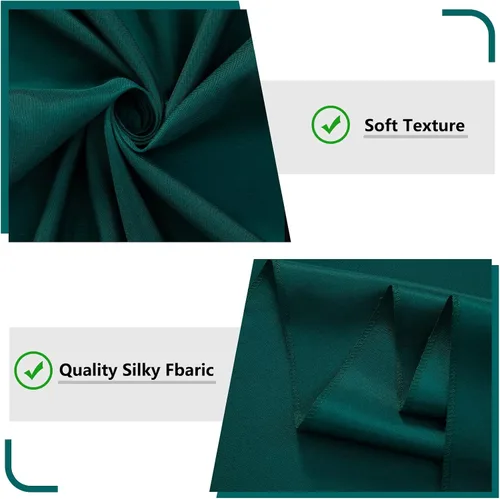 Miniatura 6 de MYSKY HOME Cortinas de 10 pies x 10 pies Verde Cazador Cortinas de Fondo para Fiestas Bodas Escenario Cortinas con Bolsillo para Barra Cortinas