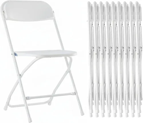 Miniatura 12 de HealSmart Paquete de 2 sillas plegables con asientos acolchados de cuero y marco de metal duradero, cómodas, plegables, portátiles, asiento