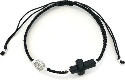 Miniatura 8 de St Benedict Medal Adjustable Red String Protection Bracelet for Mens Pulsera San Benito para Hombre