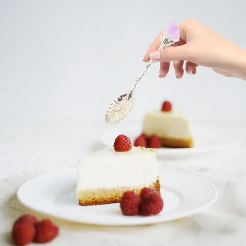 Miniatura 7 de HOMSFOU Juego de 2 cucharas de café de cristal, cucharas de postre para café expreso, cucharaditas versátiles para uso en el hogar, cocina