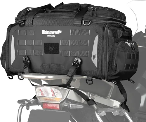 Miniatura 9 de Rhinowalk Bolsa trasera para motocicleta, bolsas de equipaje de viaje expandibles para motocicleta 33-45L, bolsa impermeable para todo clima