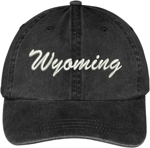 Miniatura 9 de Trendy Apparel Shop Gorra de algodón ajustable de perfil bajo bordado del estado de Wyoming