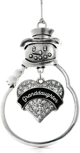 Miniatura 8 de Inspired Silver - Big Sis - Adorno de Navidad plateado - Adorno de árbol de Navidad con dije de corazón con circonita cúbica - Decoración colgante