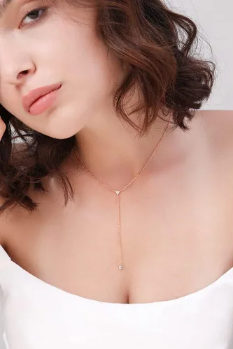 Miniatura 15 de Metzakka Handmade Sterling Silver Lariat Necklace, Simulated Diamond Dainty Drop Y Chain Necklace for Women
