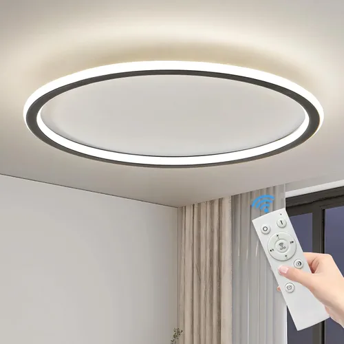Lámpara de techo de montaje empotrado de 15.7 pulgadas, lámpara de techo LED redonda de 40-60 W, lámpara de techo moderna y delgada, luces de techo