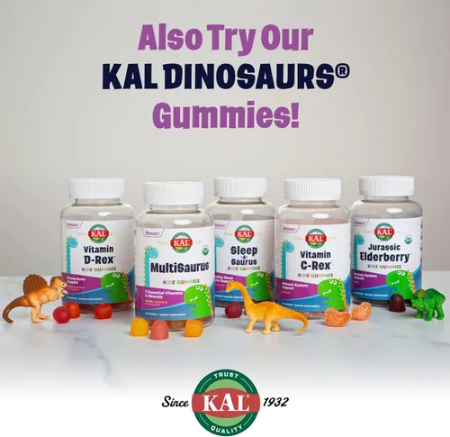 Miniatura 6 de KAL Dinosaurios de saúco de zinc para niños, suplemento de apoyo inmunológico* para niños con bayas de saúco Sambucus, bayas mixtas de disolución
