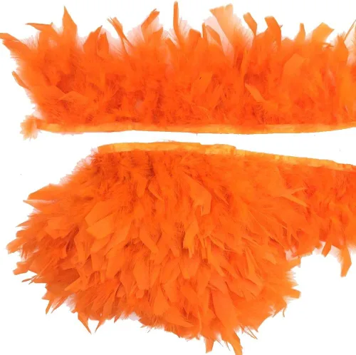 Miniatura 5 de MELADY 2 yardas de plumas de pavo con flecos, vestido de moda, costura, manualidades, disfraces, decoración (negro)